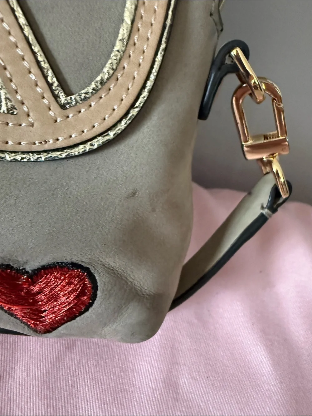 Tory Burch Love and Peace Suede Crossbody